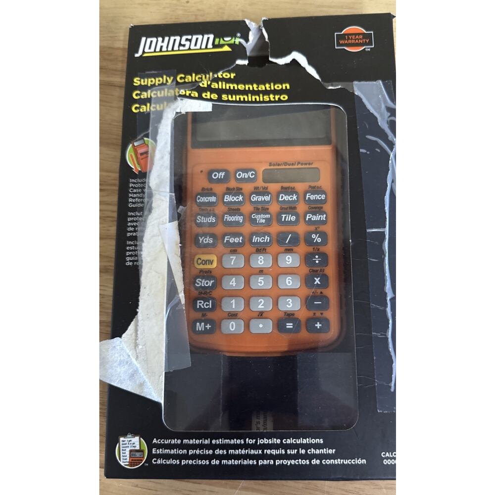 Johnson Material Estimator Calculator calc-0000